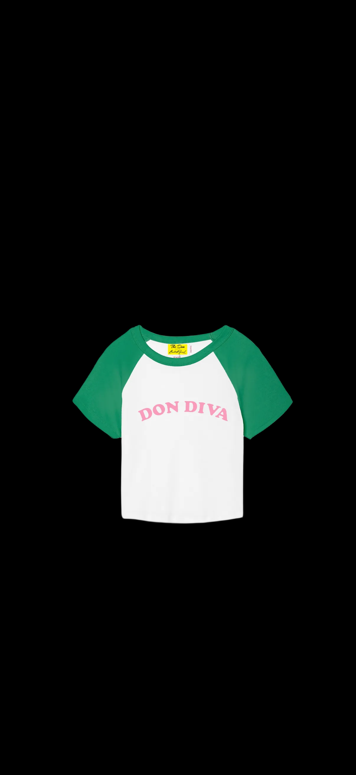 GREEN DON DIVA CROP TEE