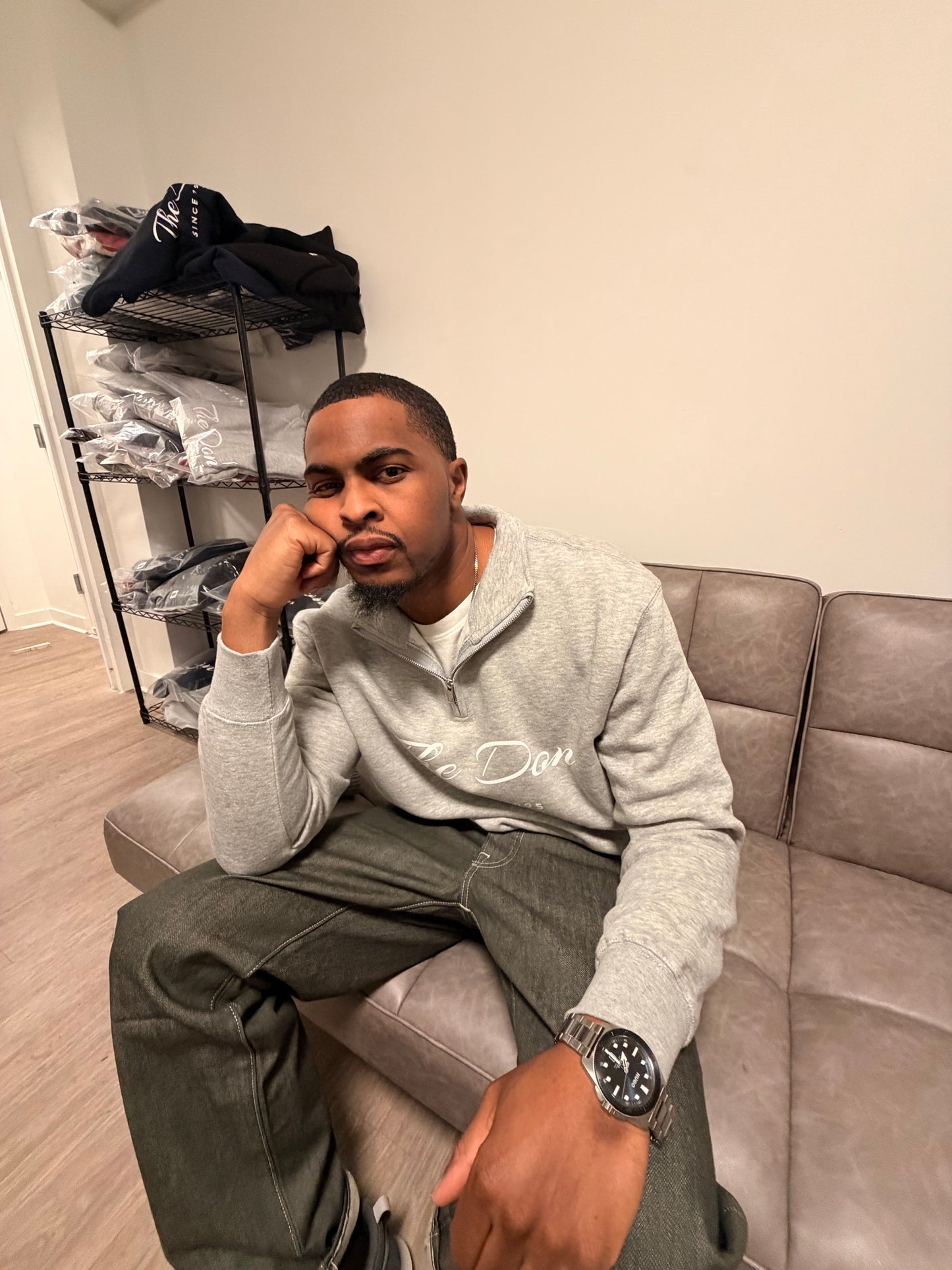 Heather Grey Quarter Zip