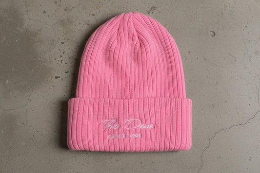 PINK CHUNKY KNIT BEANIE