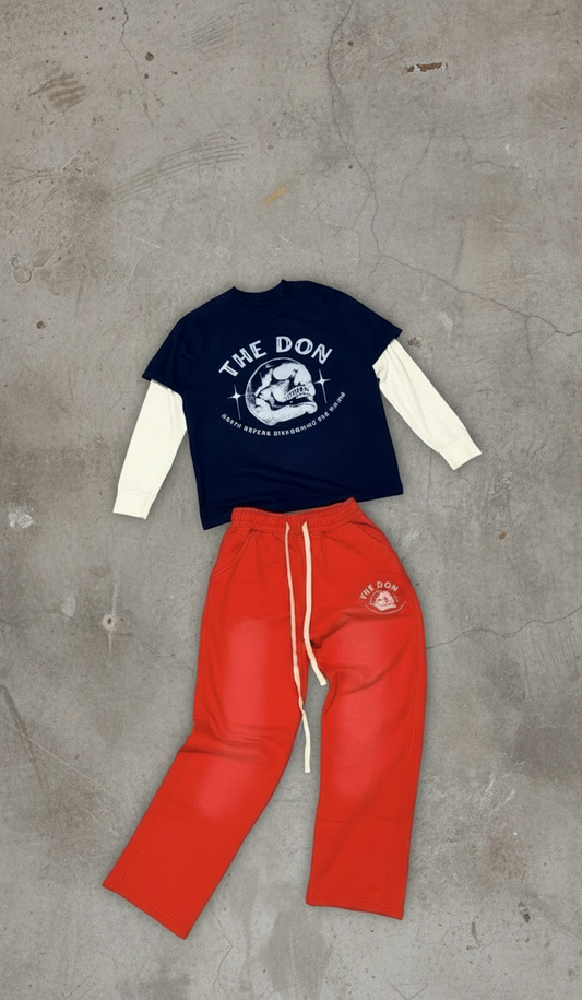 Navy Blue & Red Sun-Dried Skull Set