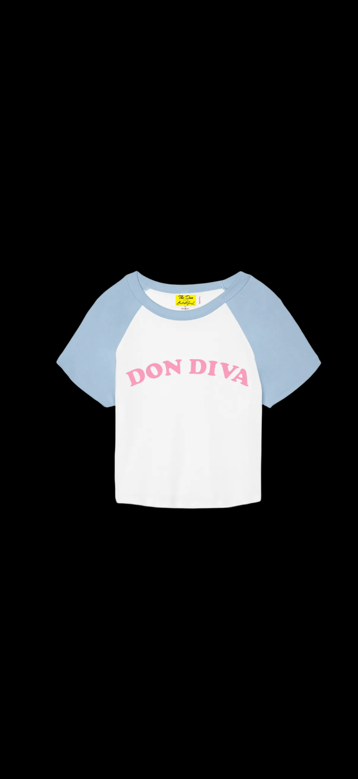 BABY BLUE DON DIVA CROP TEE