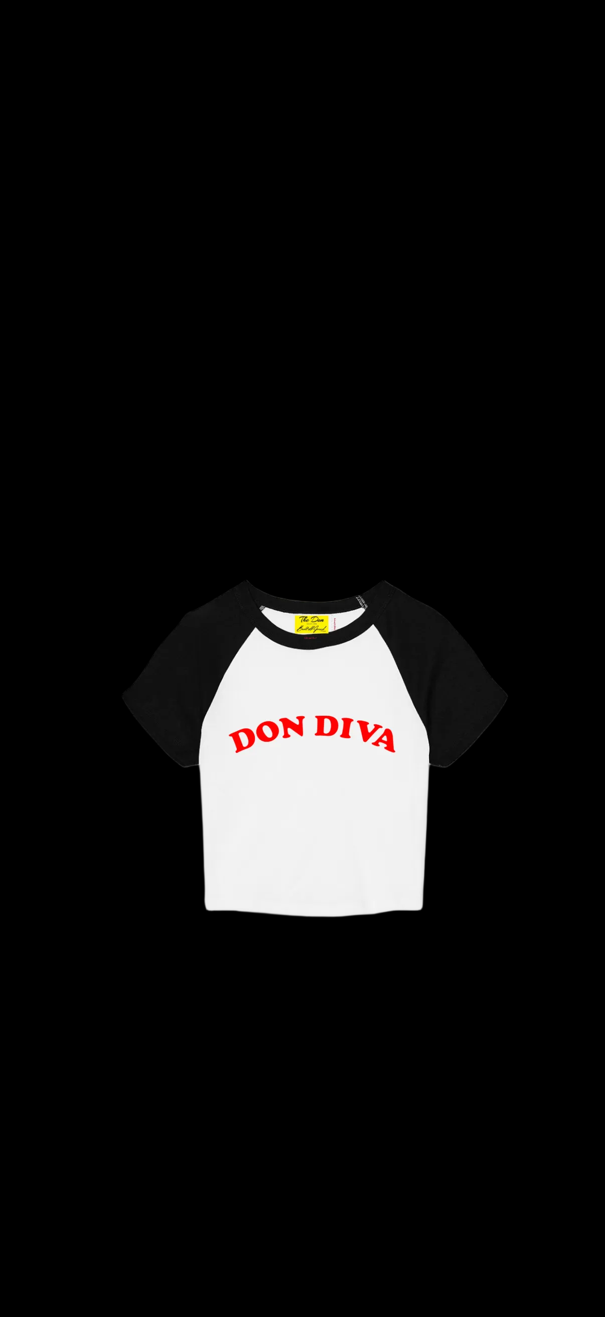 BLACK DON DIVA CROP TEE